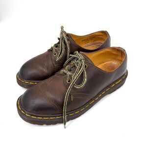 Dr Martens Oxford Shoes Vintage Made in England Brown Leather 1561/59 Men US 7